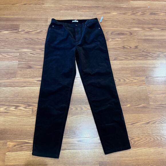 Eileen fisher Black Organic Cotton Stretch Velveteen Pant size SP - Picture 8 of 16